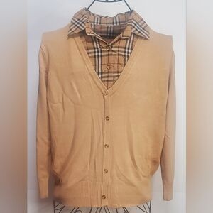 No Brand long sleeve collared cardigan Size Medium will fit up to a Large